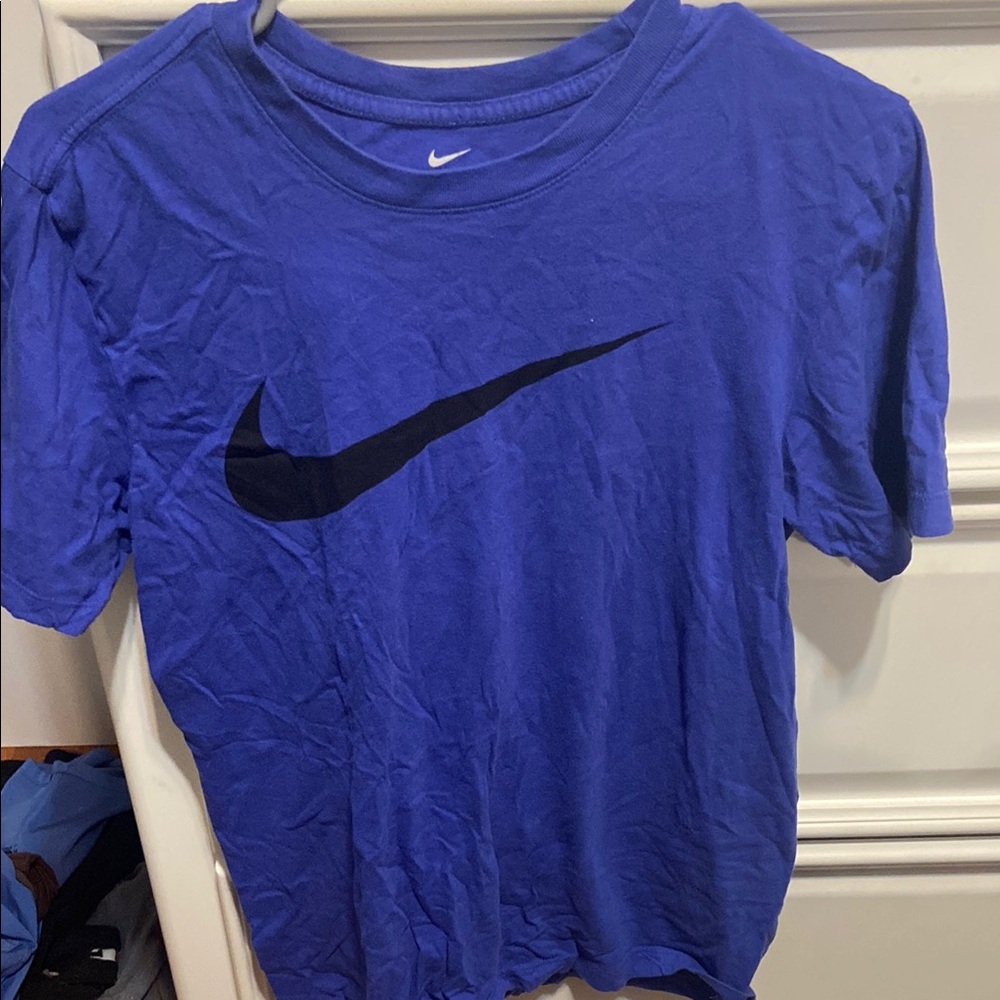 Nike Blueish purple T-Shirt with Black Swoosh